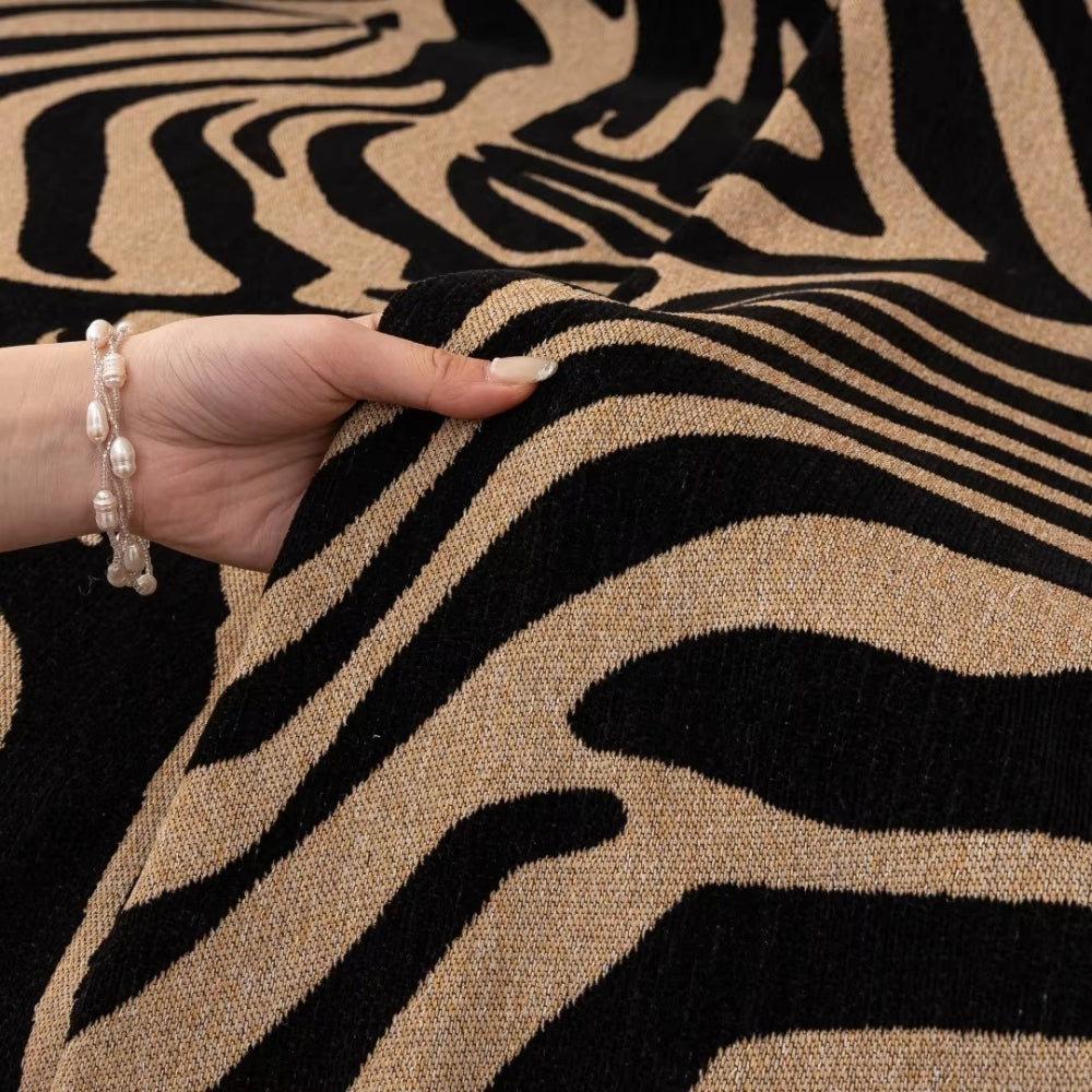 Stylish Washable Chenille Zebra Pattern Sofa Protector