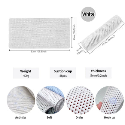 Cushioned Grip Bath Mat with Strong Suction Cups