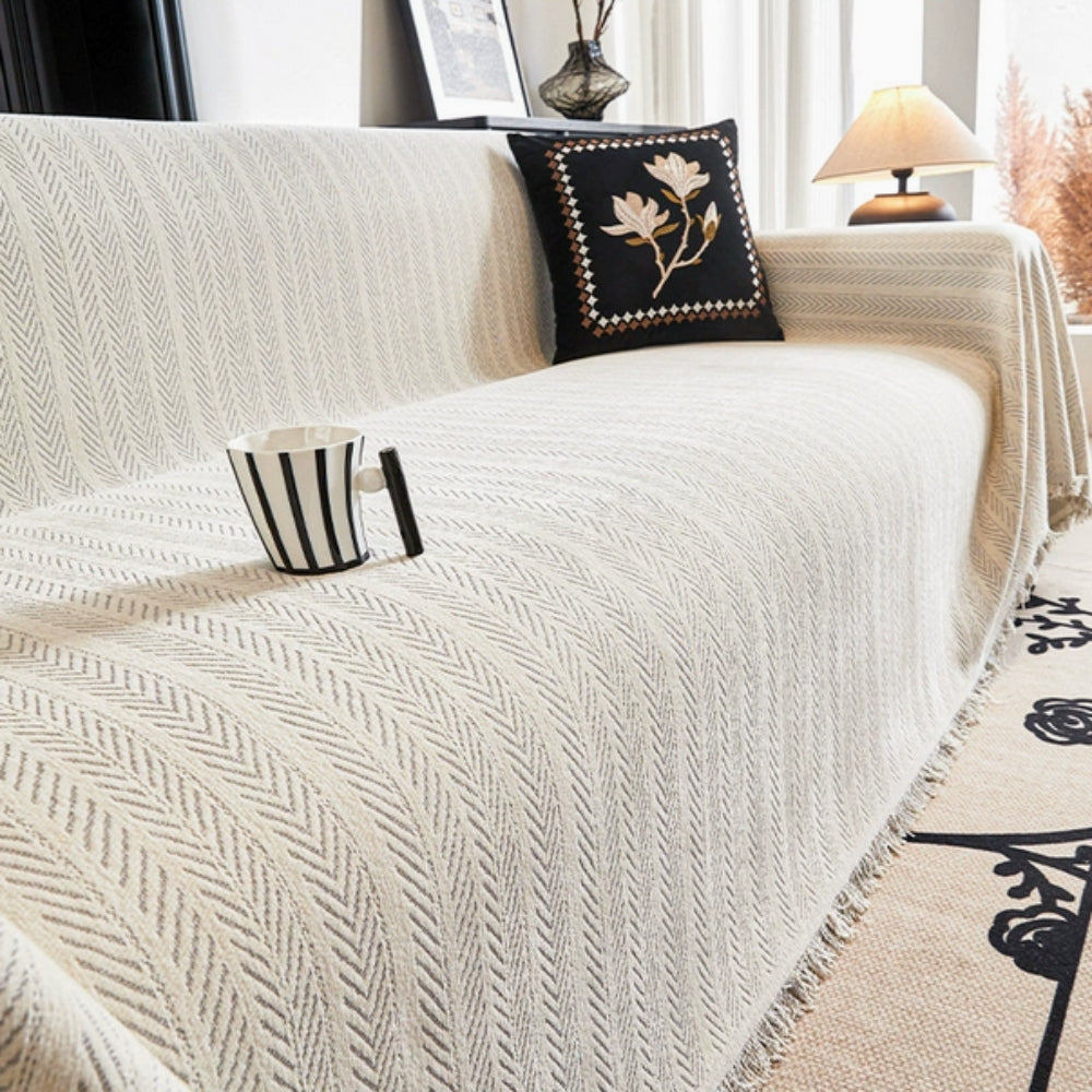 Stylish Chenille Sofa Protector for Pet Owners (Non-Slip, Washable)