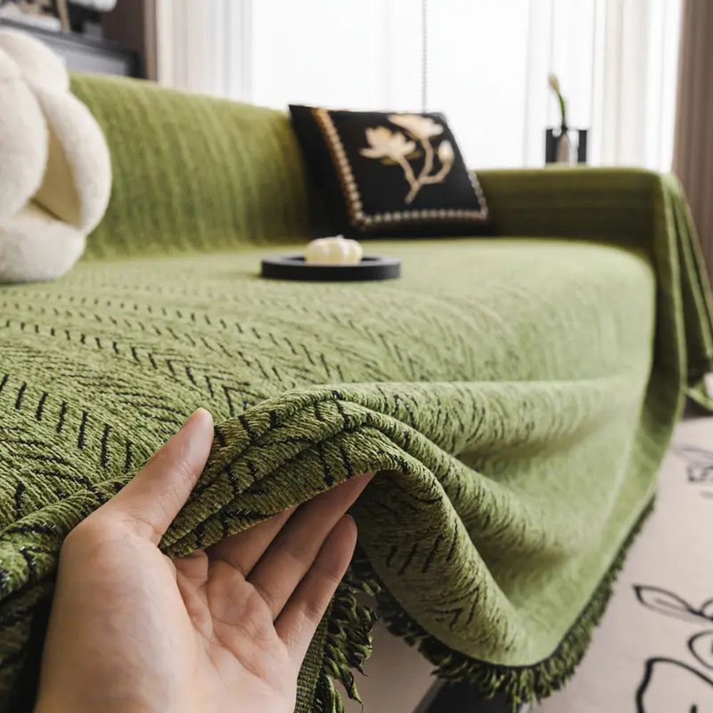 Stylish Chenille Sofa Protector for Pet Owners (Non-Slip, Washable)