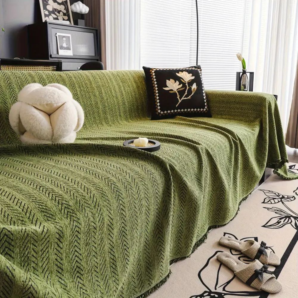 Stylish Chenille Sofa Protector for Pet Owners (Non-Slip, Washable)
