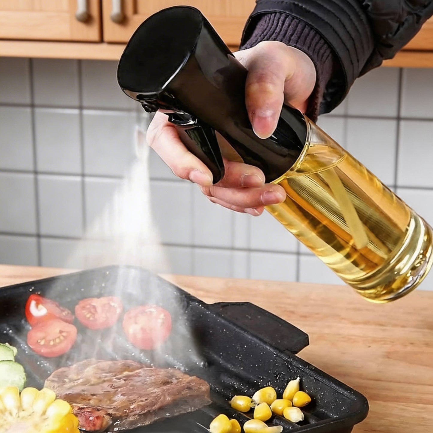 Eco-Friendly Glass Oil Sprayer for Healthy Cooking
