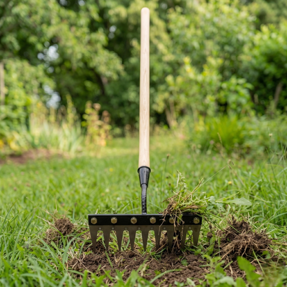 Durable Steel Garden Rake with Comfortable Grip (5–7 Teeth)