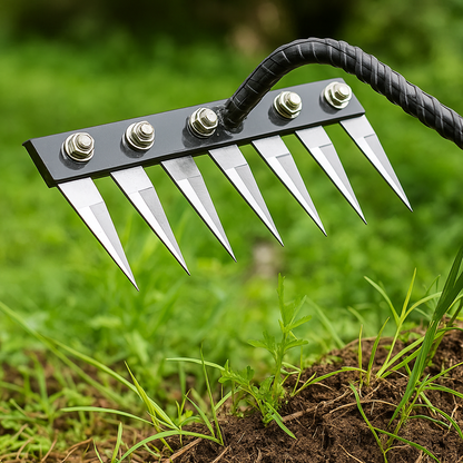 Durable Steel Garden Rake with Comfortable Grip (5–7 Teeth)