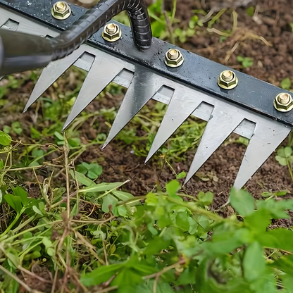 Durable Steel Garden Rake with Comfortable Grip (5–7 Teeth)