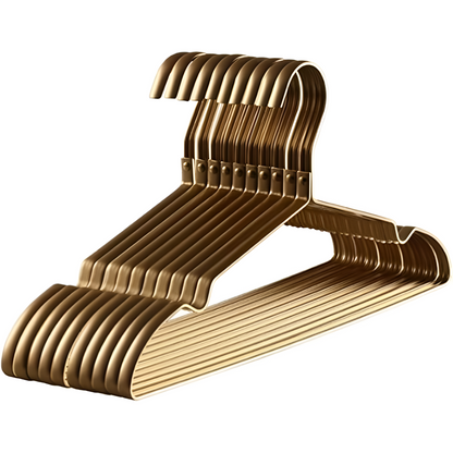 Sleek Aluminum Anti-Slip Hangers (Set of 10)