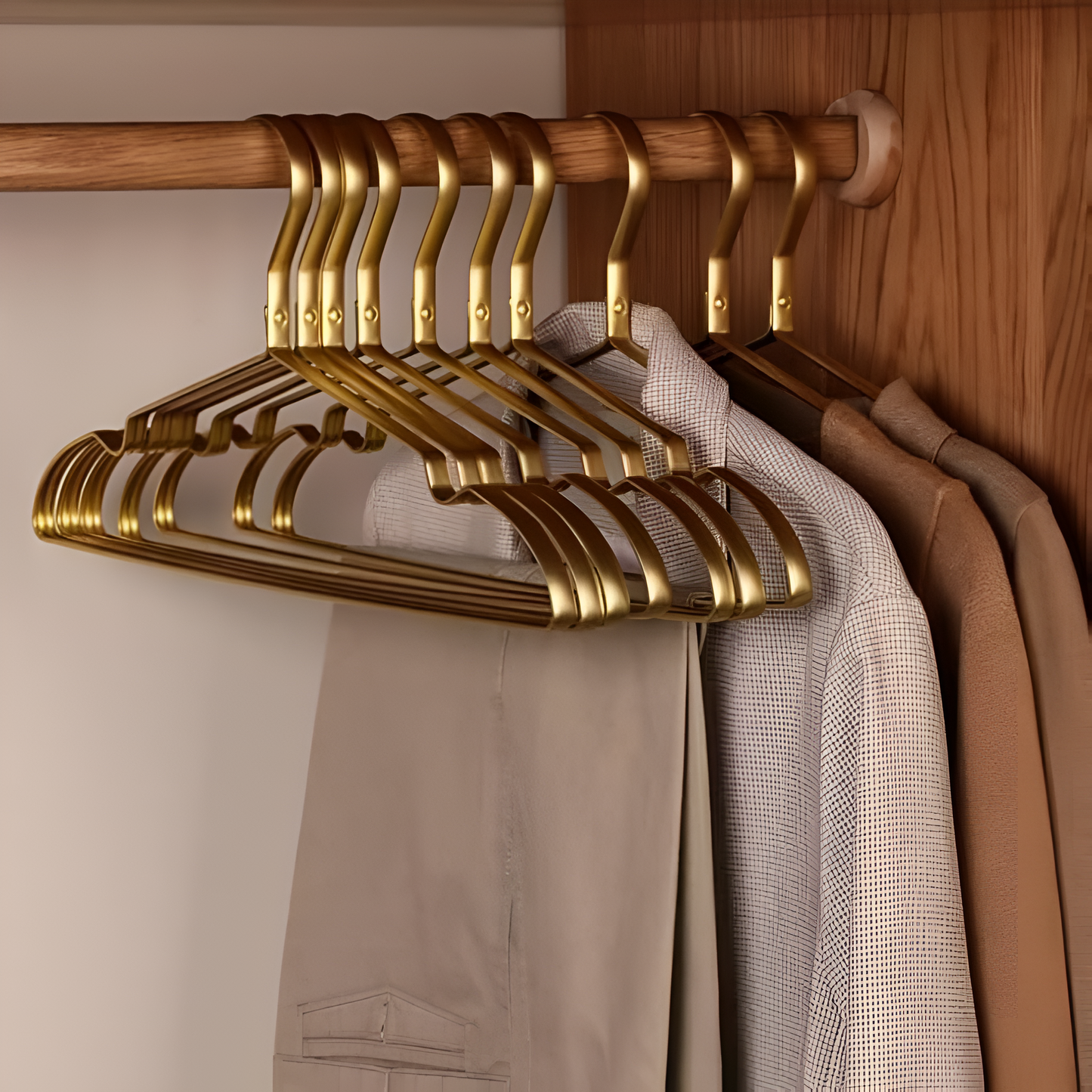 Sleek Aluminum Anti-Slip Hangers (Set of 10)