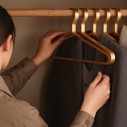 Space-Efficient Aluminum Clothes Hangers – Set of 4