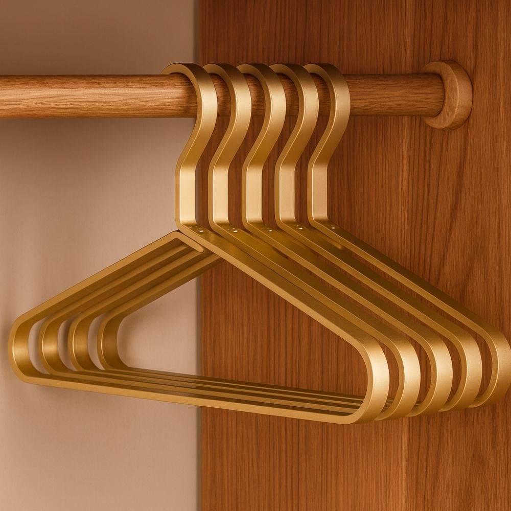 Space-Efficient Aluminum Clothes Hangers – Set of 4