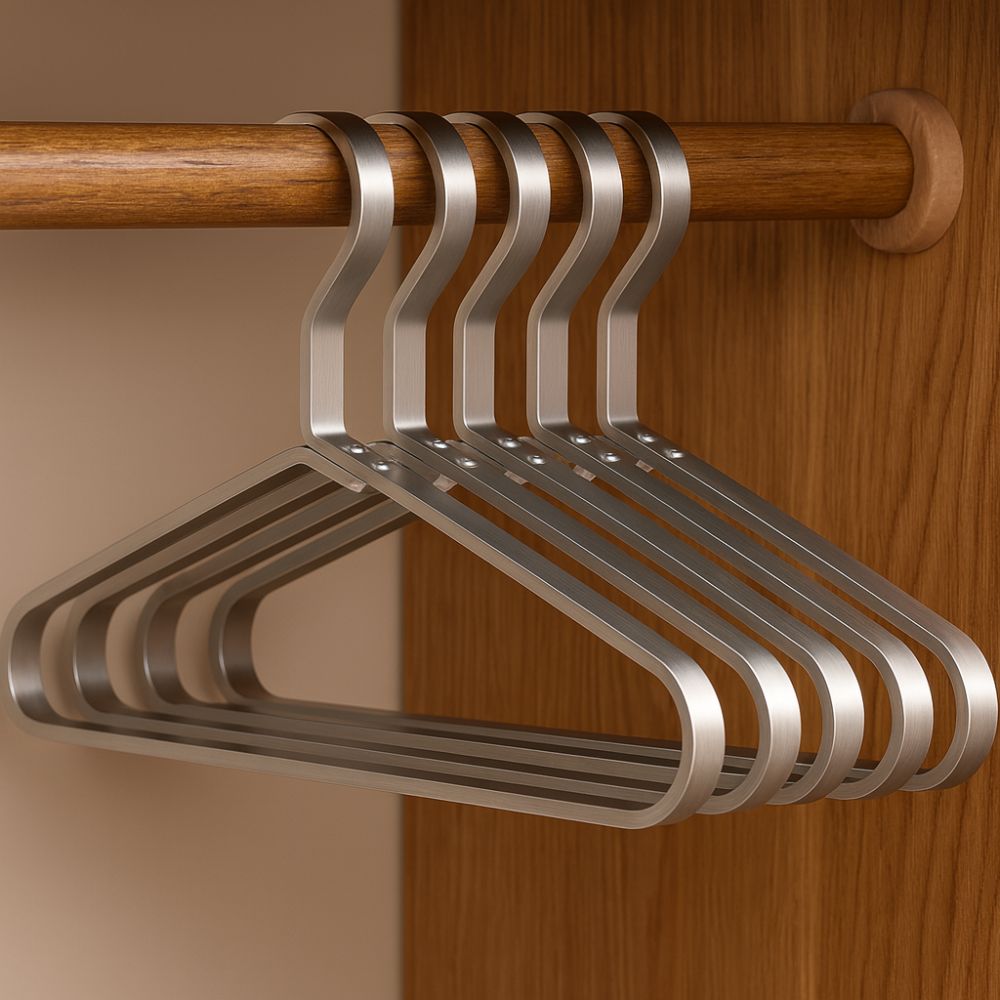 Space-Efficient Aluminum Clothes Hangers – Set of 4