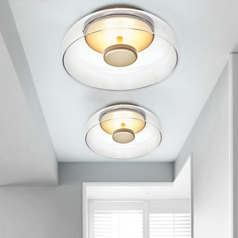 Modern Smoked Glass LED Ceiling Light Fixture