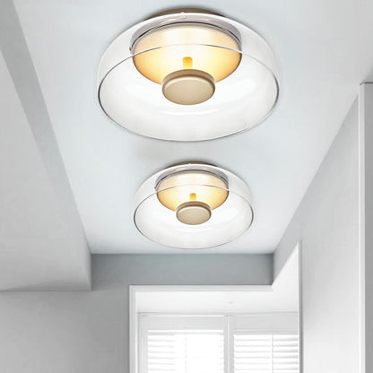 Modern Smoked Glass LED Ceiling Light Fixture
