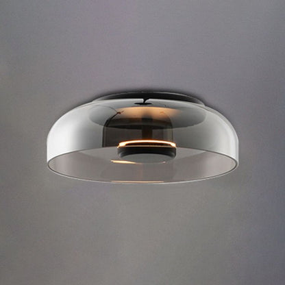 Modern Smoked Glass LED Ceiling Light Fixture