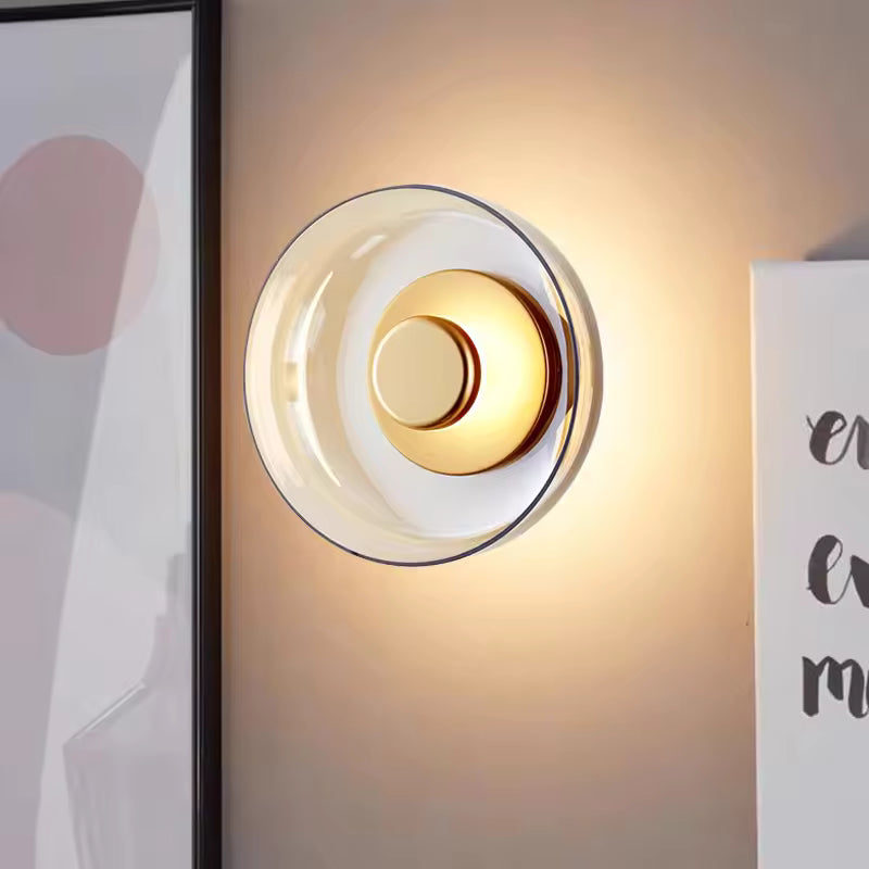 Modern Smoked Glass LED Ceiling Light Fixture