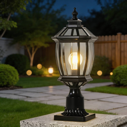 Remote-Controlled Solar-Enhanced Outdoor Pillar Light