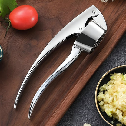 Effortless Garlic Master: Stainless Steel Press with Grip