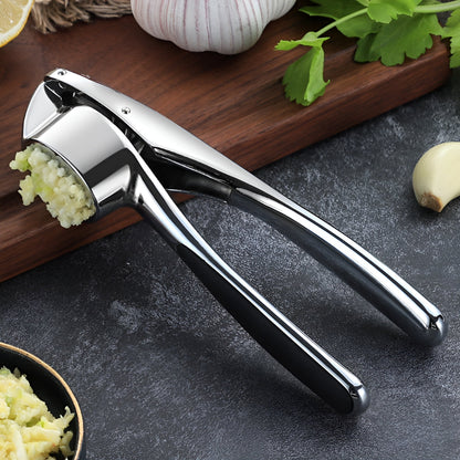 Effortless Garlic Master: Stainless Steel Press with Grip
