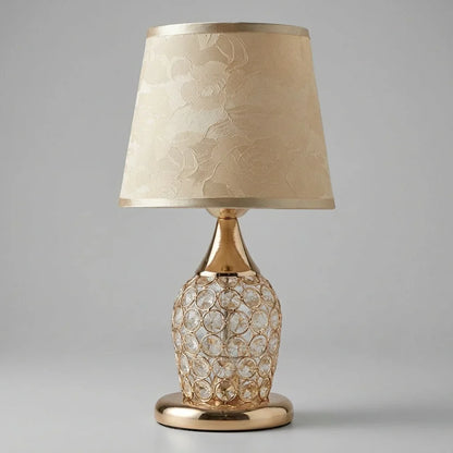 Elegant Crystal Table Lamp with Gold Accents