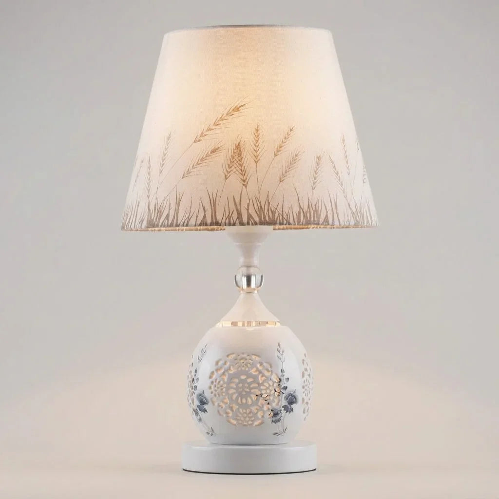 Elegant Crystal Table Lamp with Gold Accents