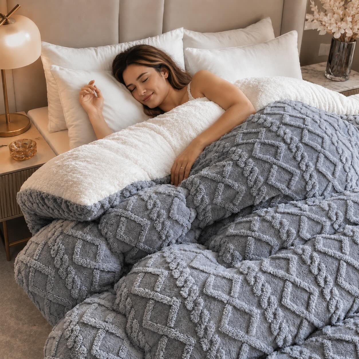 Luxurious Dual-Sided Weighted Blanket for Ultimate Relaxation
