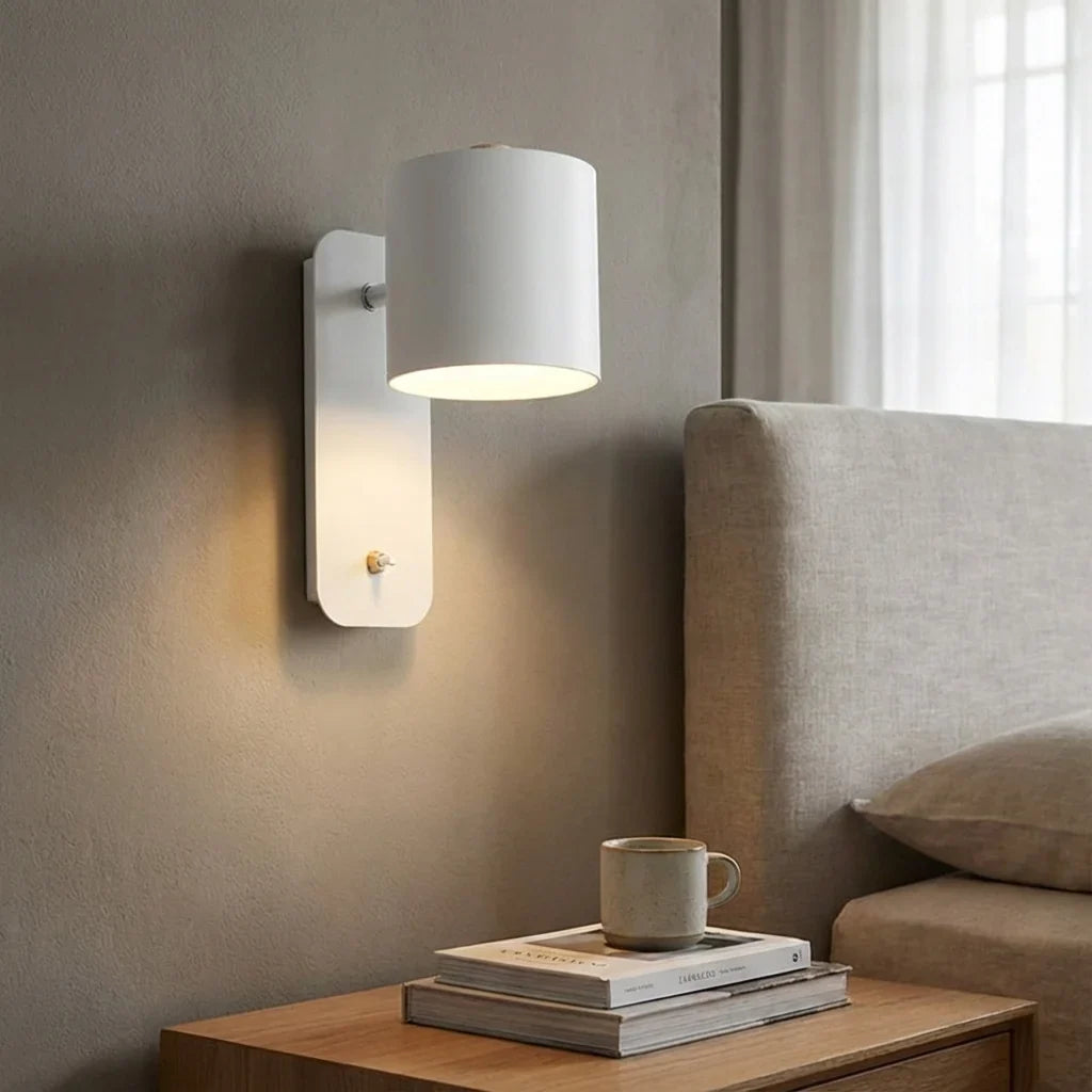 Modern LED Wall Light with Built-In Switch for Cozy Spaces