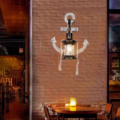 Coastal Charm Wall Light Fixture with Warm LED Glow