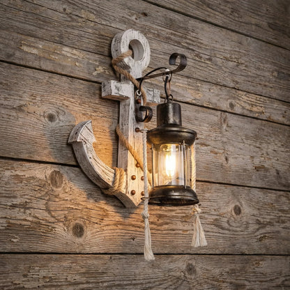 Coastal Charm Wall Light Fixture with Warm LED Glow