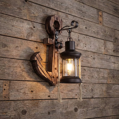 Coastal Charm Wall Light Fixture with Warm LED Glow