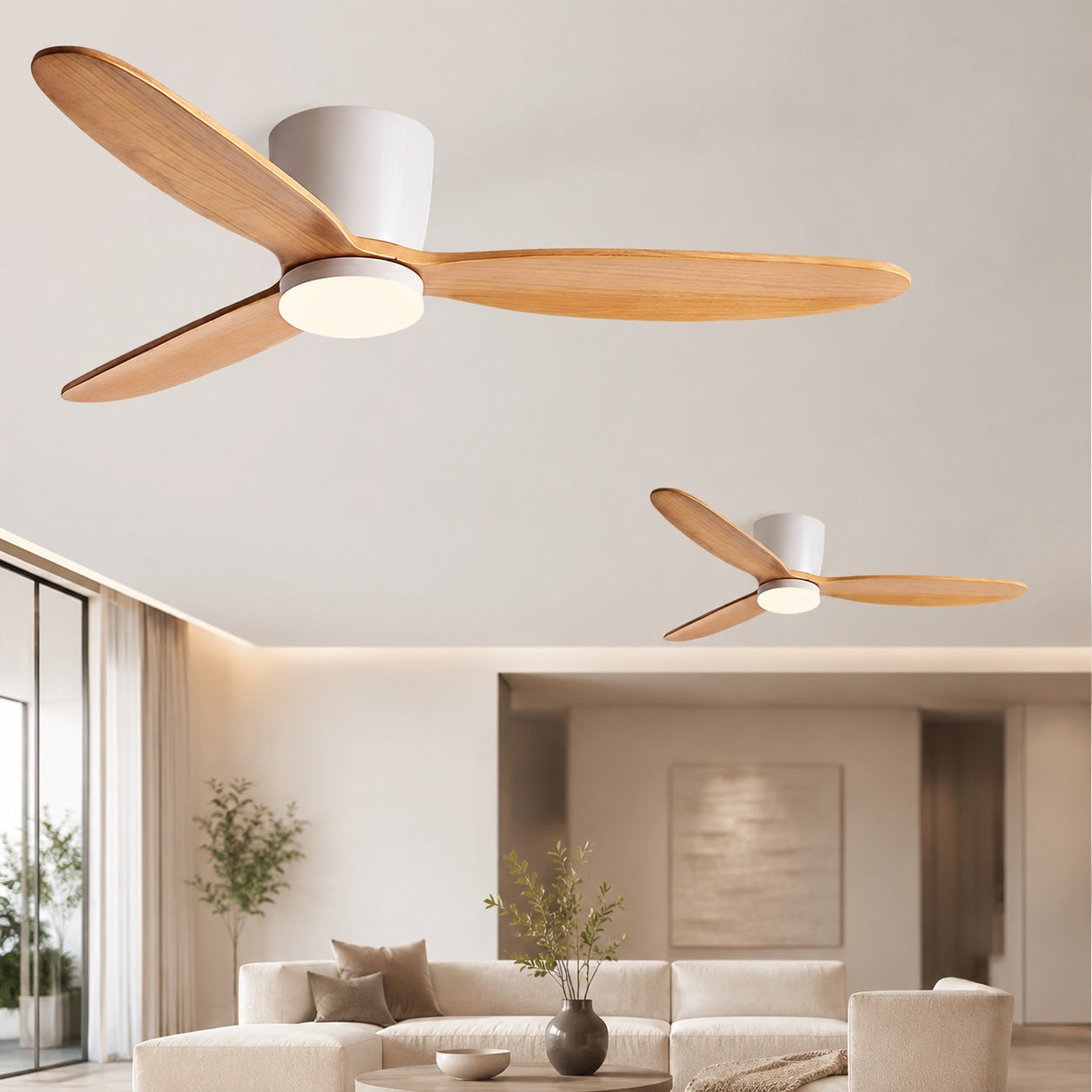Sleek 6-Speed Ceiling Fan with Integrated LED Lighting