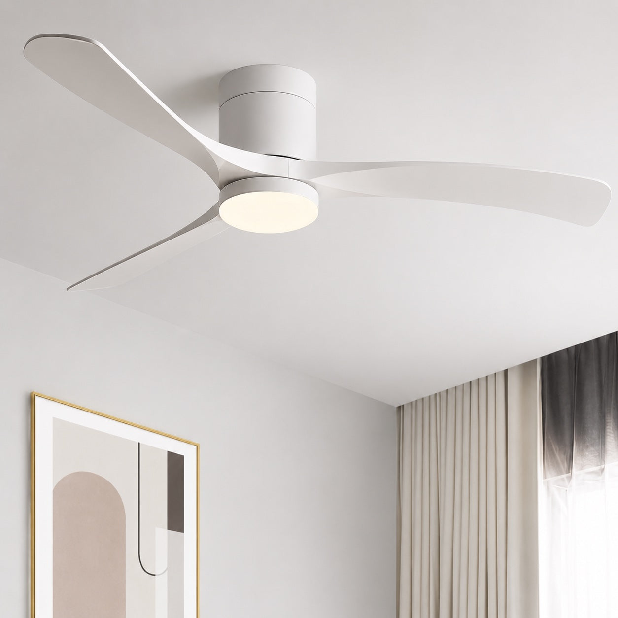 Ultra-Quiet Energy-Efficient Ceiling Fan with LED Lighting