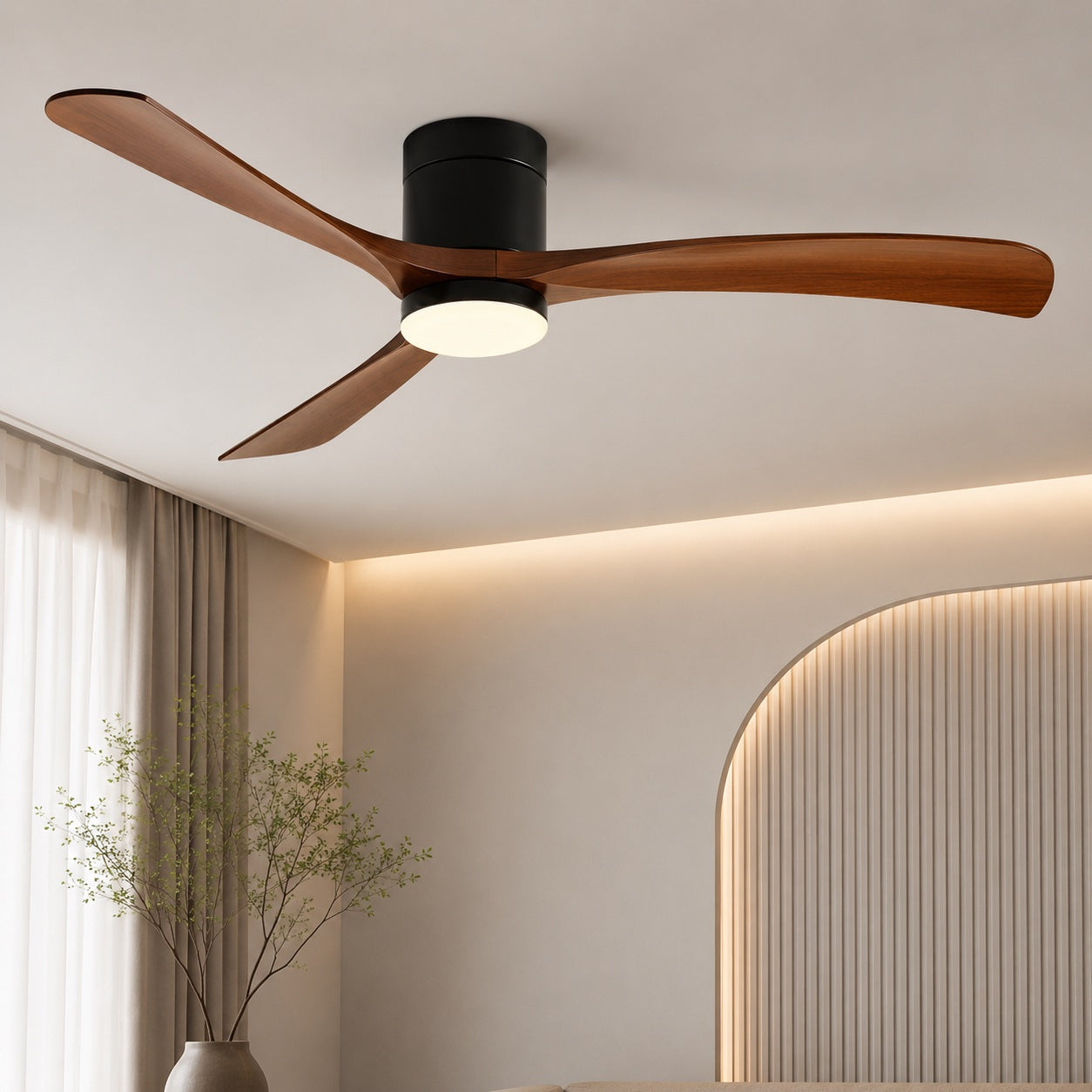 Ultra-Quiet Energy-Efficient Ceiling Fan with LED Lighting