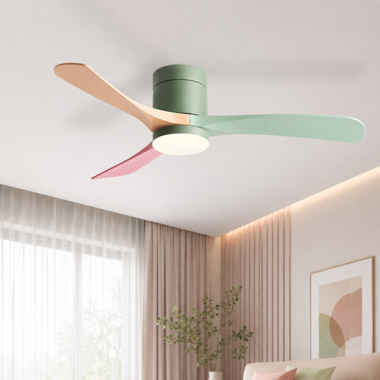 Ultra-Quiet Energy-Efficient Ceiling Fan with LED Lighting