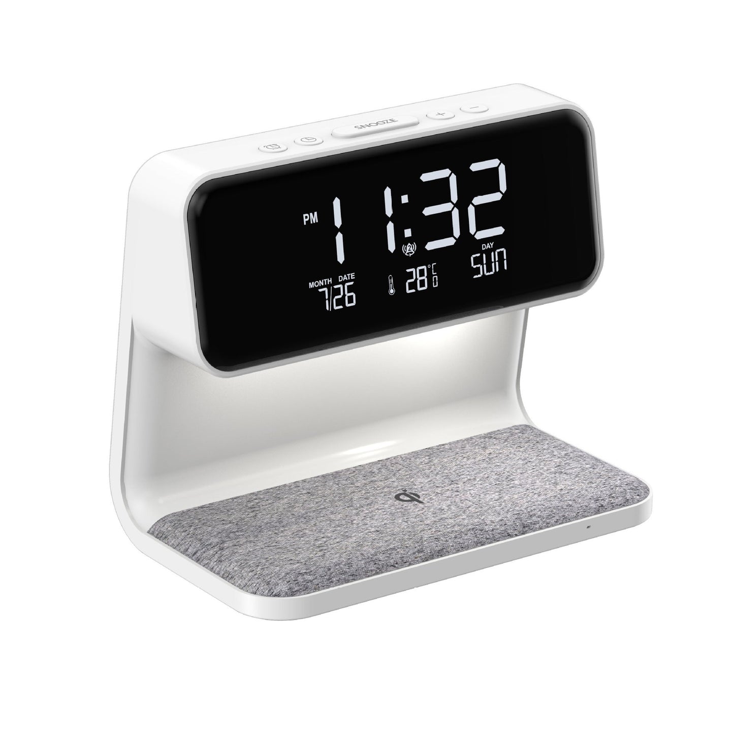 All-in-One Touch-Control LED Lamp with Wireless Charger & Clock