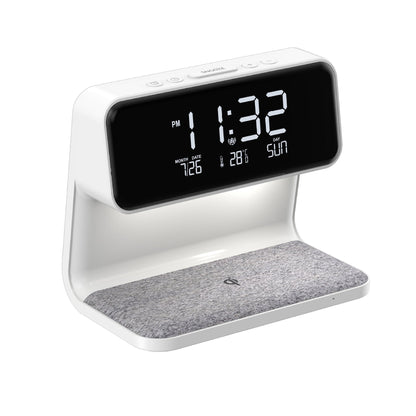 All-in-One Touch-Control LED Lamp with Wireless Charger & Clock