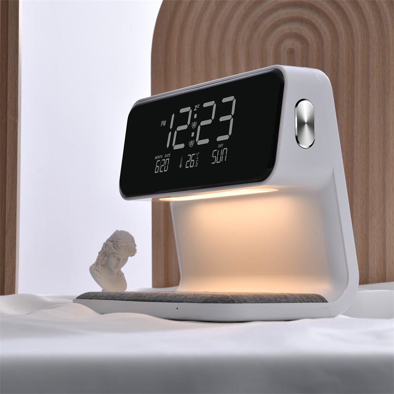 All-in-One Touch-Control LED Lamp with Wireless Charger & Clock