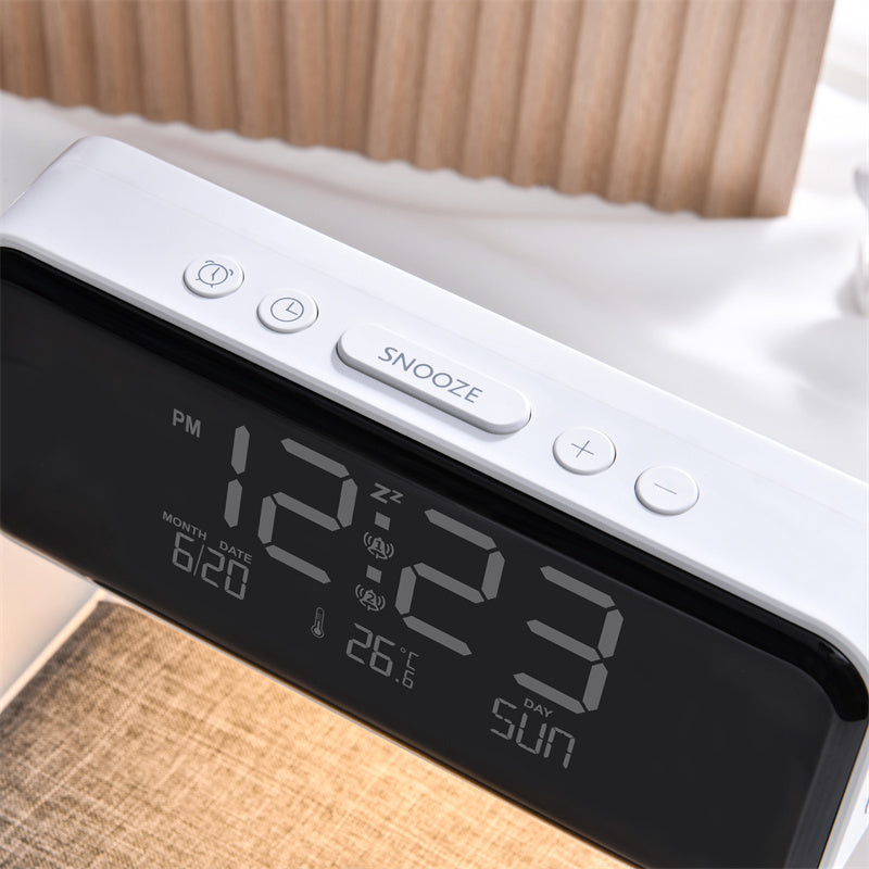 All-in-One Touch-Control LED Lamp with Wireless Charger & Clock