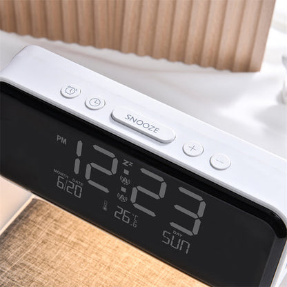 All-in-One Touch-Control LED Lamp with Wireless Charger & Clock
