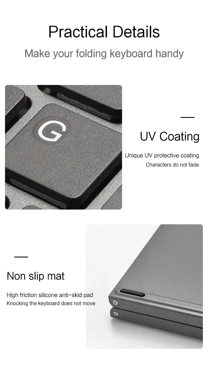 Compact Bluetooth Keyboard with Touchpad – Foldable Design