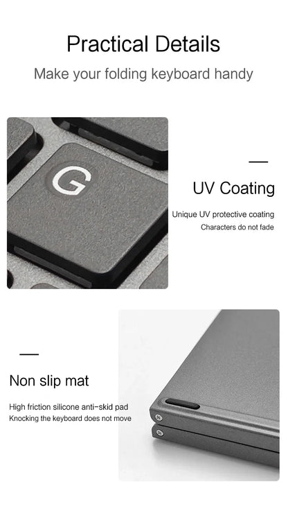 Compact Bluetooth Keyboard with Touchpad – Foldable Design
