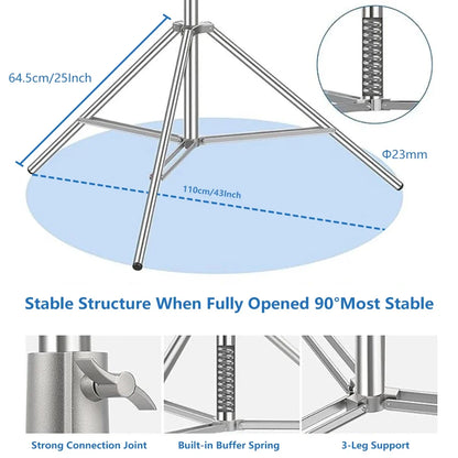 Tripod for Studio Lighting - 2.9M Height Adjustable Stand