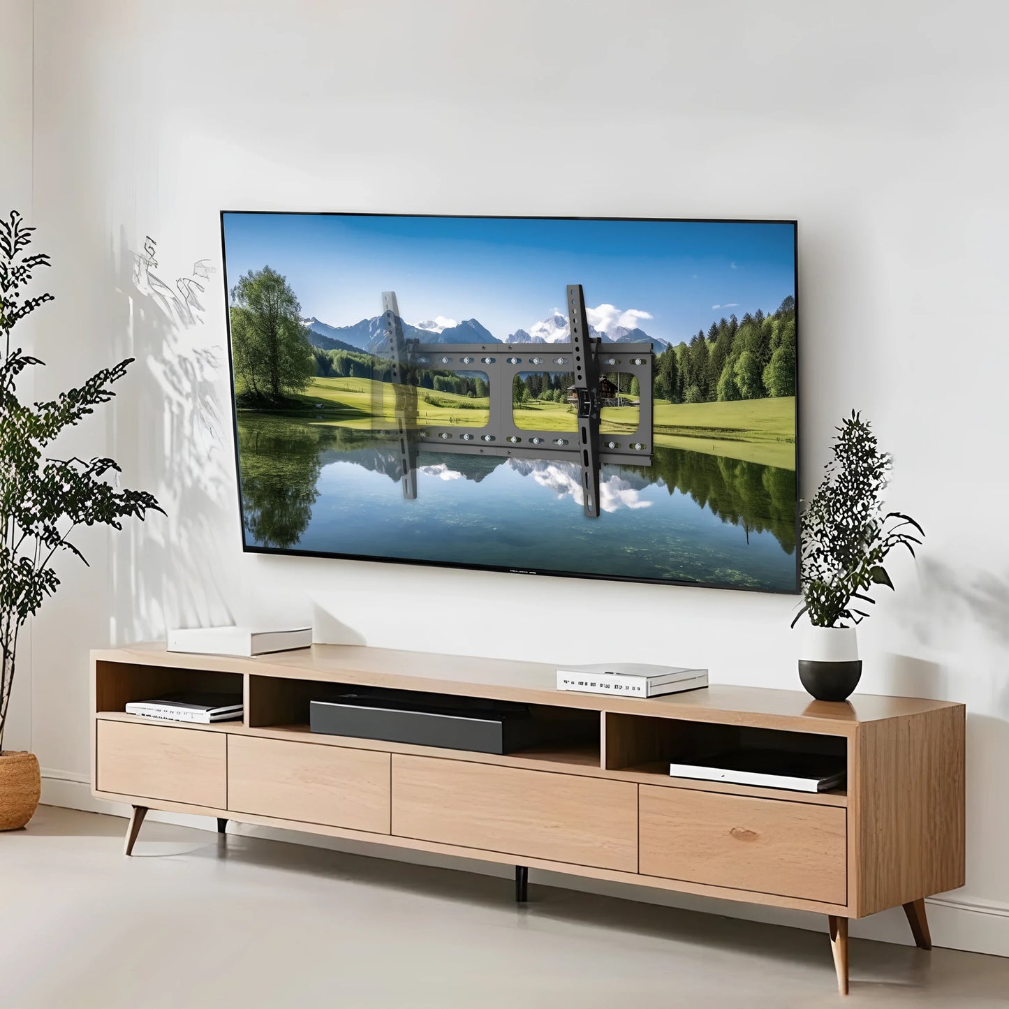 Tilting TV Bracket – Ultra Slim Design for Space-Saving Installation