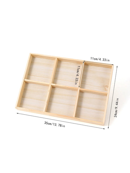 Display Wooden Jewelry Organizer with Tiered Design
