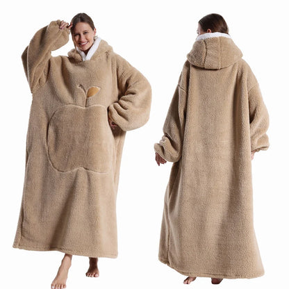 Extended Length Wearable Throw Blanket