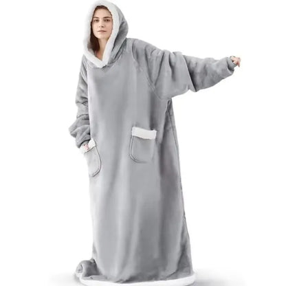 Cozy Fleece Hoodie Blanket in Extra Large Size for Warm Comfort