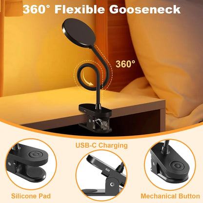 Clip-On Desk Lamp with 3.5-Inch LED Light