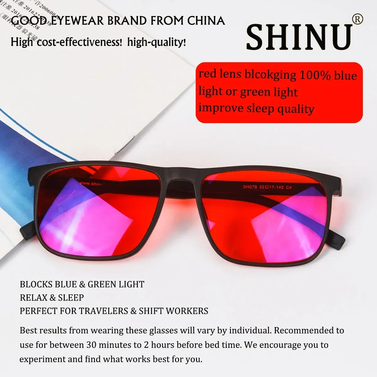 Red Lens Blue Light Blocking Glasses