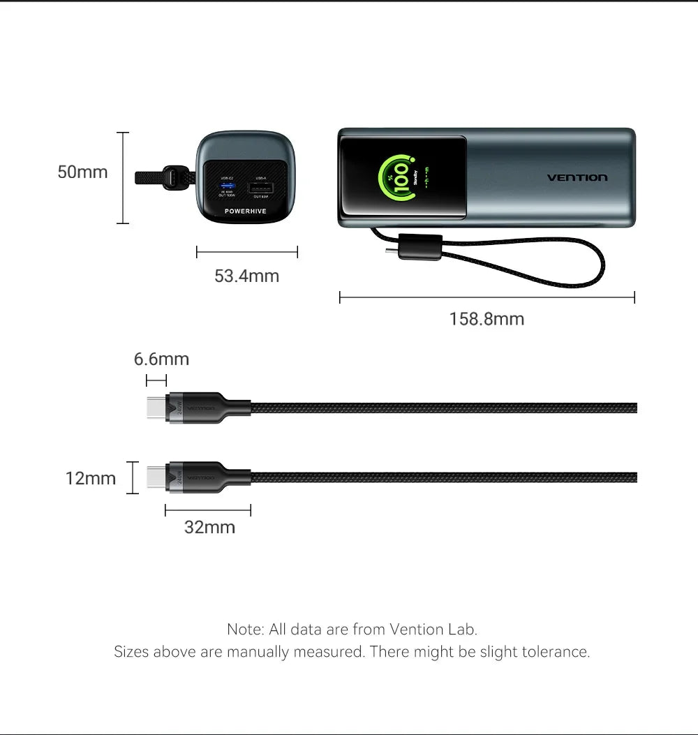 20000mAh Power Bank for Tablets and Smartphones - Portable Charger