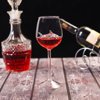 Whimsical Shark-Inspired Wine Glasses for All Celebrations