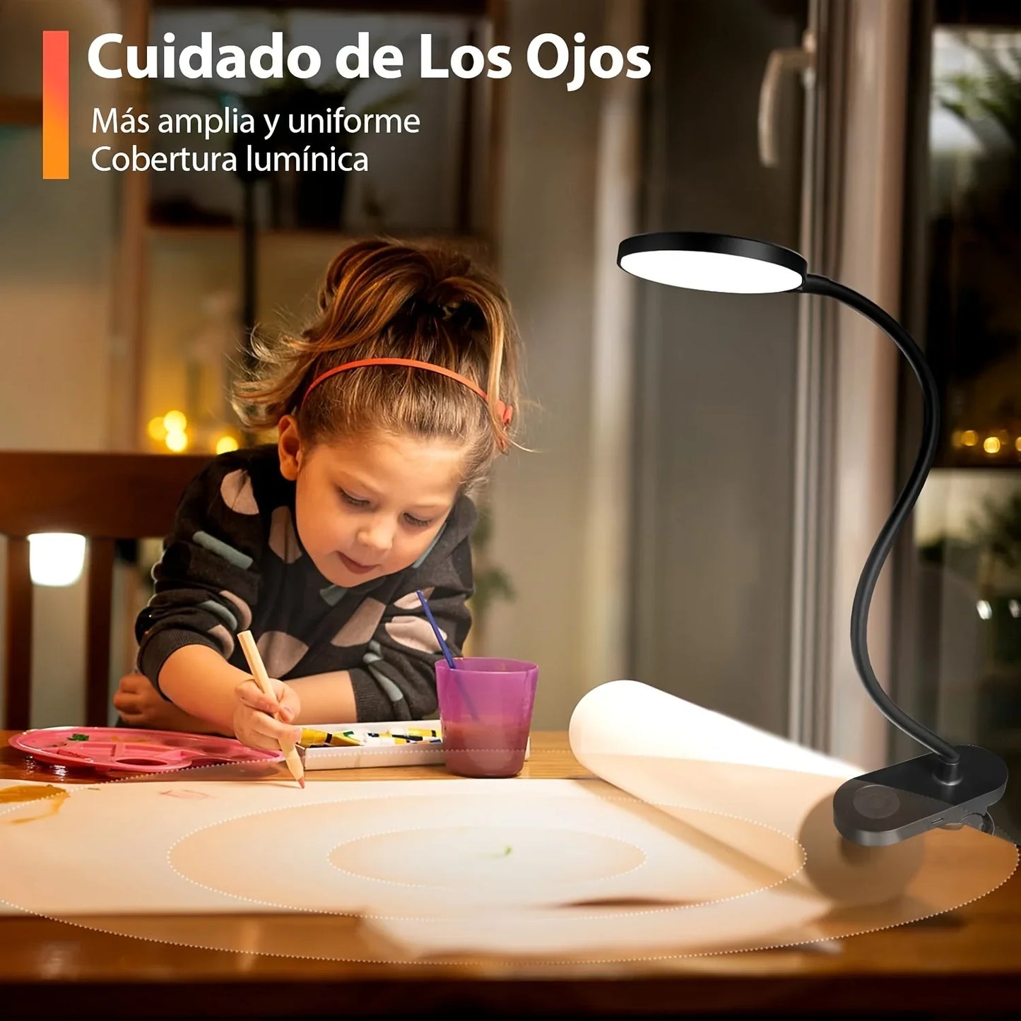Clip-On Desk Lamp with 3.5-Inch LED Light