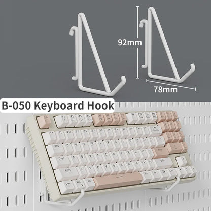 Desktop Organizer with Pegboard Design - Simple Setup, No Drilling Required